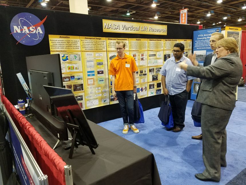 F74 STEM attendees at NASA booth