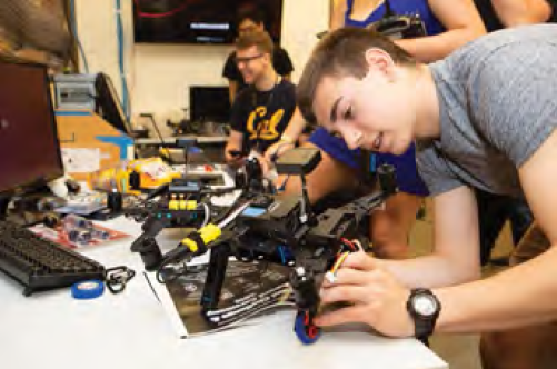 Assembling UAVs from a modified DJI F550 kit
